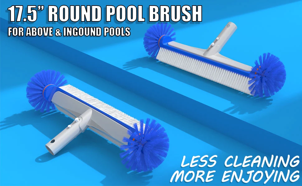 Professional Swimming Pool Wall And Tile Brush Heavy Duty Hemispherical