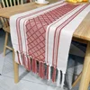 Runner da tavolo rosso con ago stile nappa multi-diamante