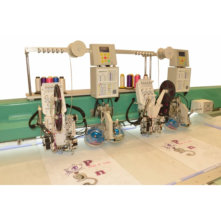 Two Heads Cording Sequin Kit and Cord Cap Beads cd Swf Spangle Embroidery Machine One Head for Spir Parts Device Champion