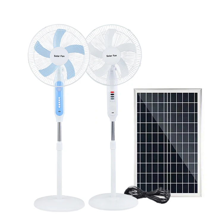 Rechargeable Fan with Solar Panel Table Desk Fan