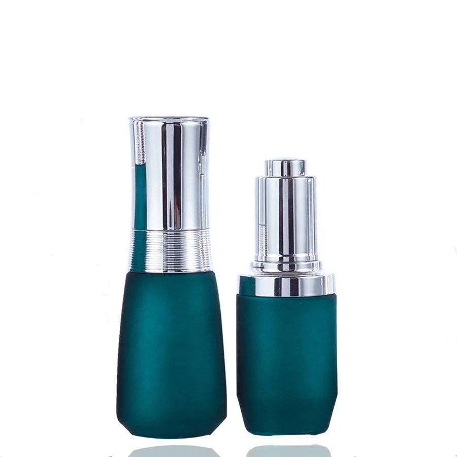 Bottle Cosmetic Jar Luxury Empty Glass 50g Cream Jar And 100ml Pump Lotion Bottle Set Cosmetic Packaging Container With Silver Lid