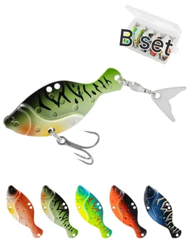 5pcs Metal Jig Fishing Lure 10g with Hooks for Bass Pike Salmon Carp Freshwater & Saltwater Artificial Hard Bait – Metal Jig – view 2