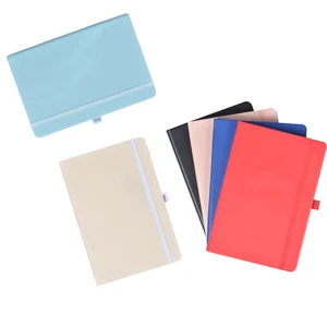 Student Essential A5 Campus Style 7 Vibrant Colors Durable PU Leather Strap Notebook 80 Thickened Pages for Class Notes