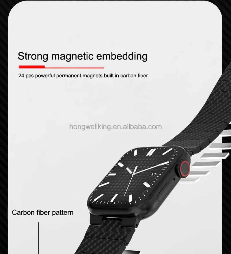 2023 New Arrival Easy To Wear Custom Carbon Fiber Apple Watch