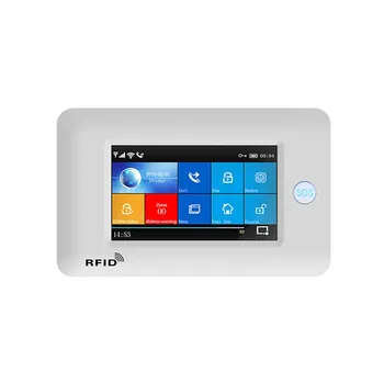 GSM and WiFi Dual Network 4.3inch Capacitive Touch Screen Home Security Alarm System PG106 with SOS Emergency Call Button