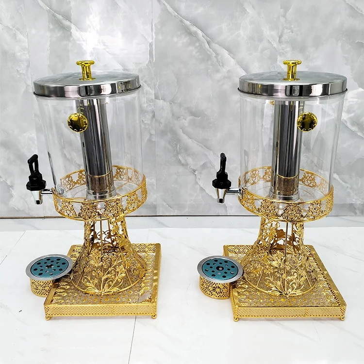 8L Gold Stainless Steel Juice Dispenser New Design Commercial Beverage Dispensing Hotel Catering Milk Beer Other Beverages