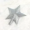 Glitter silver tree top star
