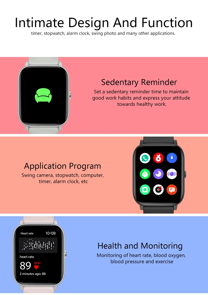 2026  C09 Smart Watch 1.85inch TFT Screen Health Monitoring Fitness Tracker BT Call Cheap Sport Smart Watch for Men Women