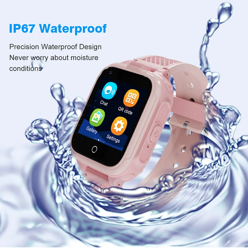 Kids Video Camera Smart Watch Kids Safety 4G Sim Card SOS Call Phone Camera  Video Voice Chat Children Gps Watch