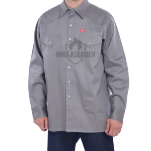 Flame Resistant Safety Shirt 2X25R 88% Cotton 12% Nylon Level C Protection Reflective Welding Work Shirt