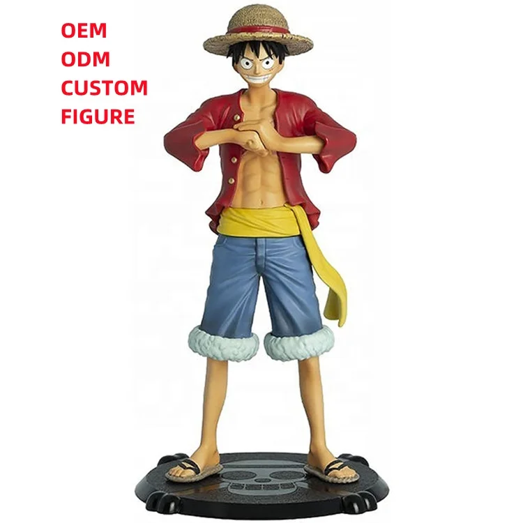 Customized PVC 1/6 1/12 Scale Japanese 3D Anime Figure Characters Luffy Model Gift Toys for Fans Collection