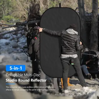 NEEWER 47"x71"/120x180cm Light Reflectors for Photography, Portable 5 in 1 Collapsible Multi Disc with Bag - Translucent detail image