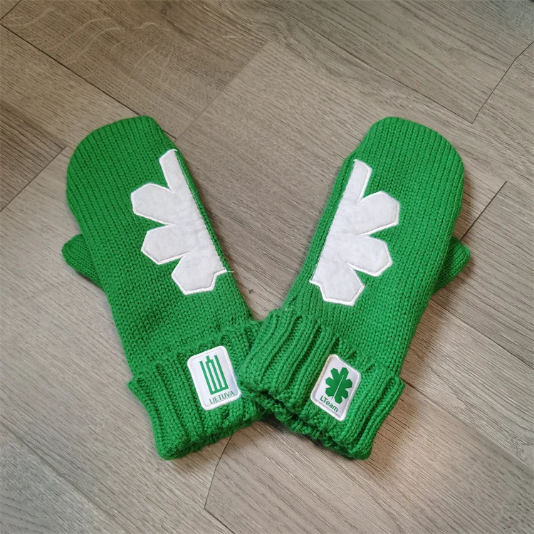 Китайский производитель OEM женские зимние шерстяные рукавицы ручной вязки снежинки перчатки