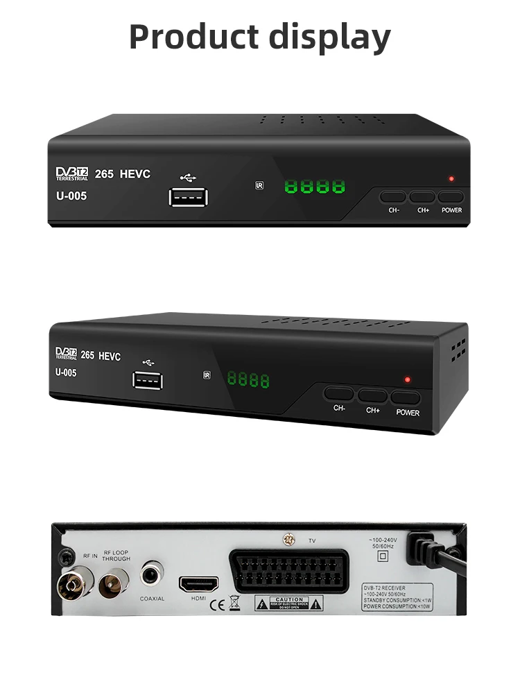 H265/10Bit DVB-T2 Digital Broadcasting Tv Box Dvb T2 Digital Tv Receiver