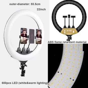 2021 High Quality Led Selfie Ring Light 22 Inch for Ring Light Photography Streaming Video Tiktok Hair Salon product image