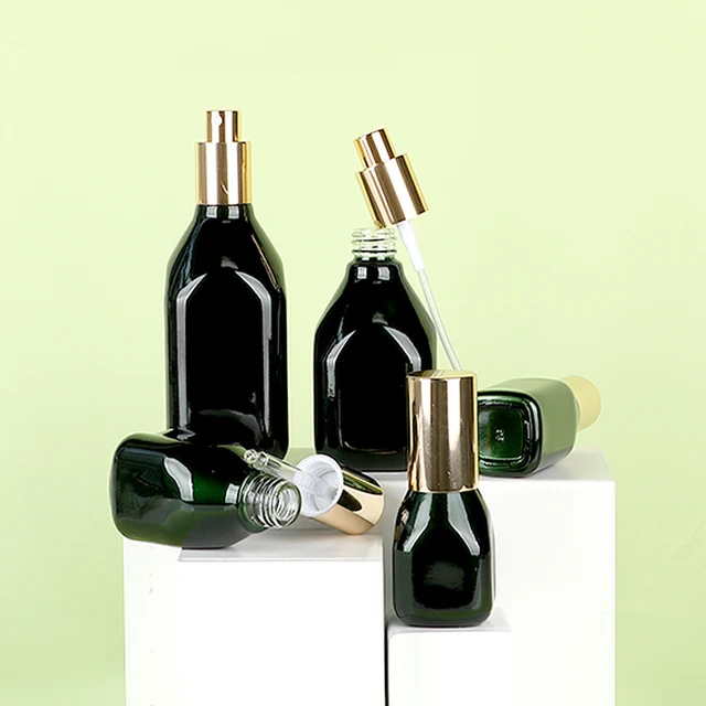 Noir-Luxe 40ml 50ml Custom Color Square Glass Bottle + Screen Printing for Sandalwood Nourishing Cream