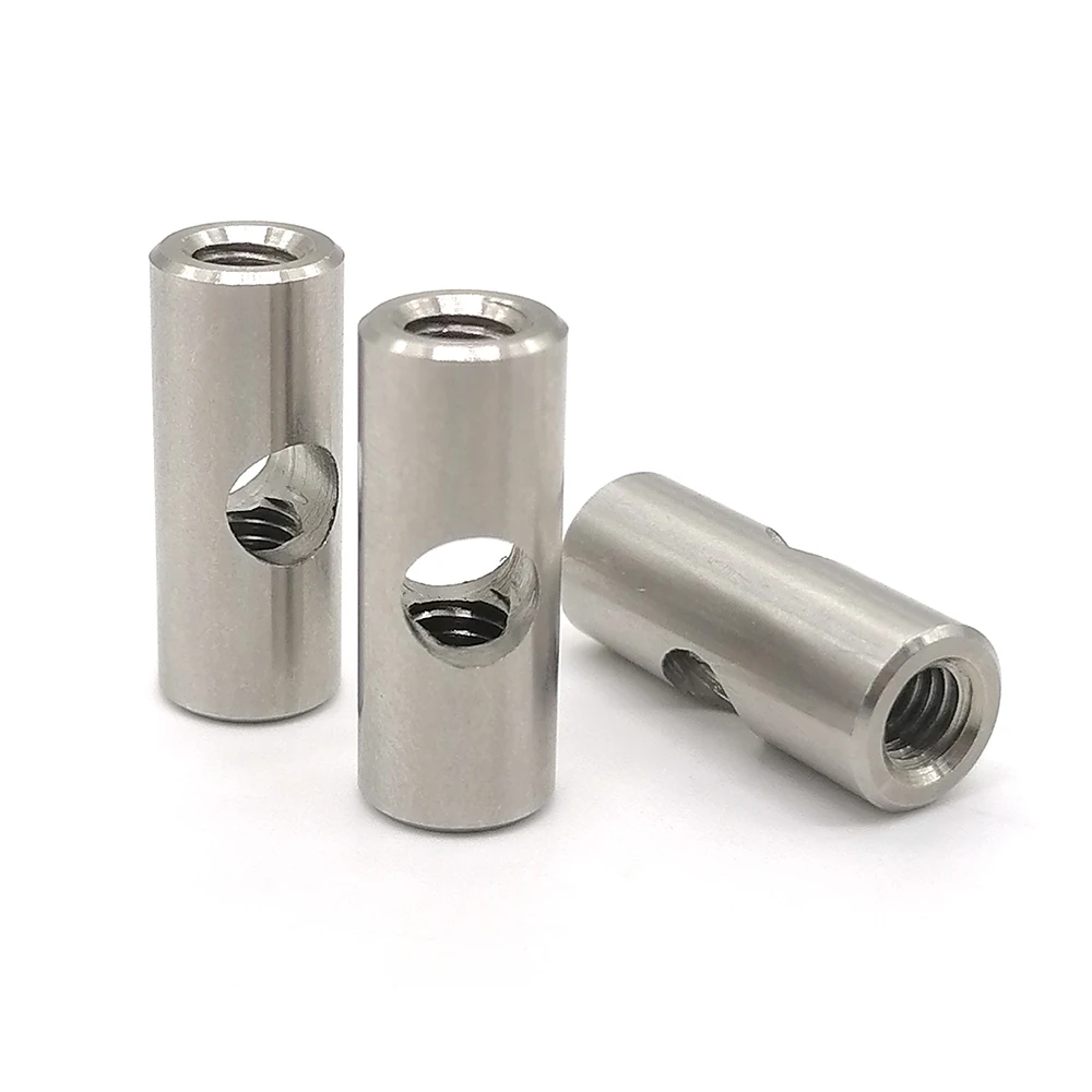 High Precision Connecting M3 Dowel Hole Barrel Nutm10 Stainless Steel Cross Dowel Barrel Nut Mebel