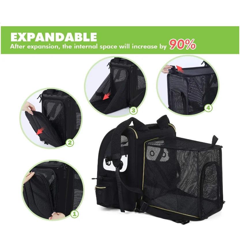 Cat Carrier Backpack Expandable Extra Large Travel Pet Backpack