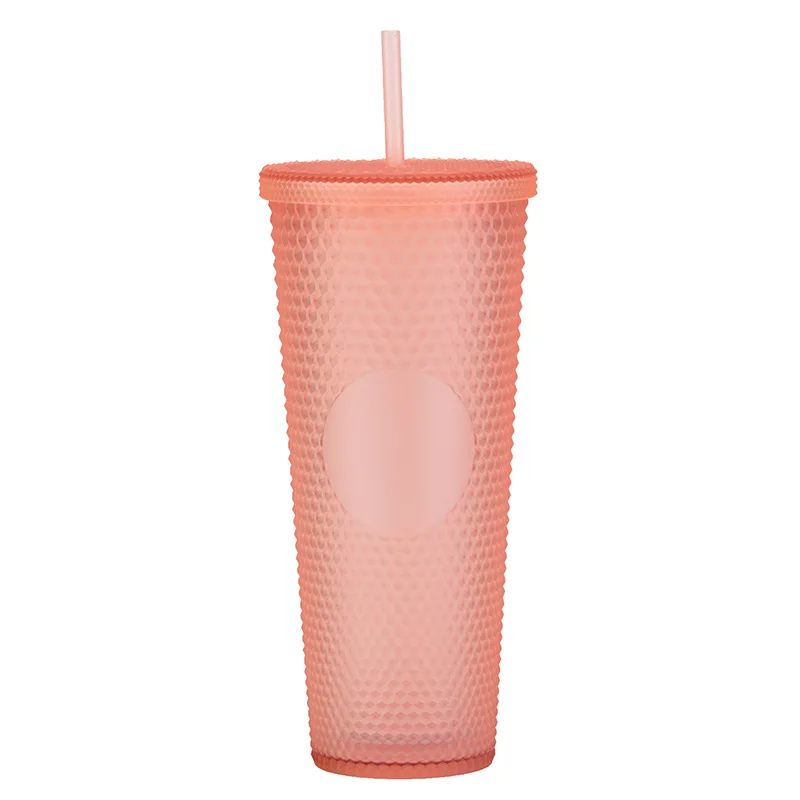 710ml Double Wall Plastic Water Bottle,24oz Double Wall Plastic Mug