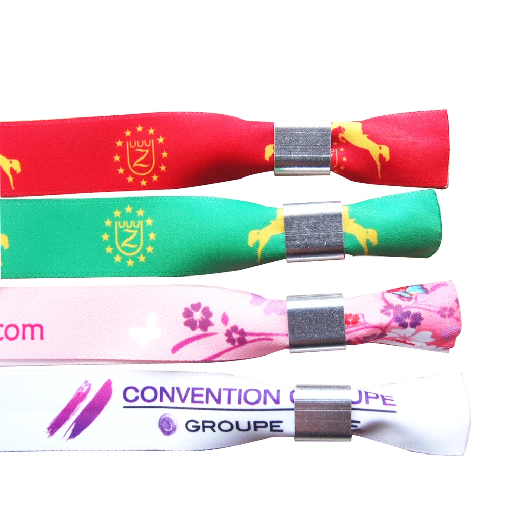 product custom fabric party bracelet festival cloth entrance ticket woven wrist hand bands vip rfid satin concert wristband for events-6