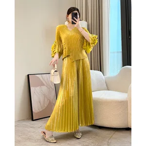 2026 Spring Summer Collection Elegant Age-Reducing Women's Two-Piece Set Heavy Industry Flower-ordered Short-Sleeved Jacket