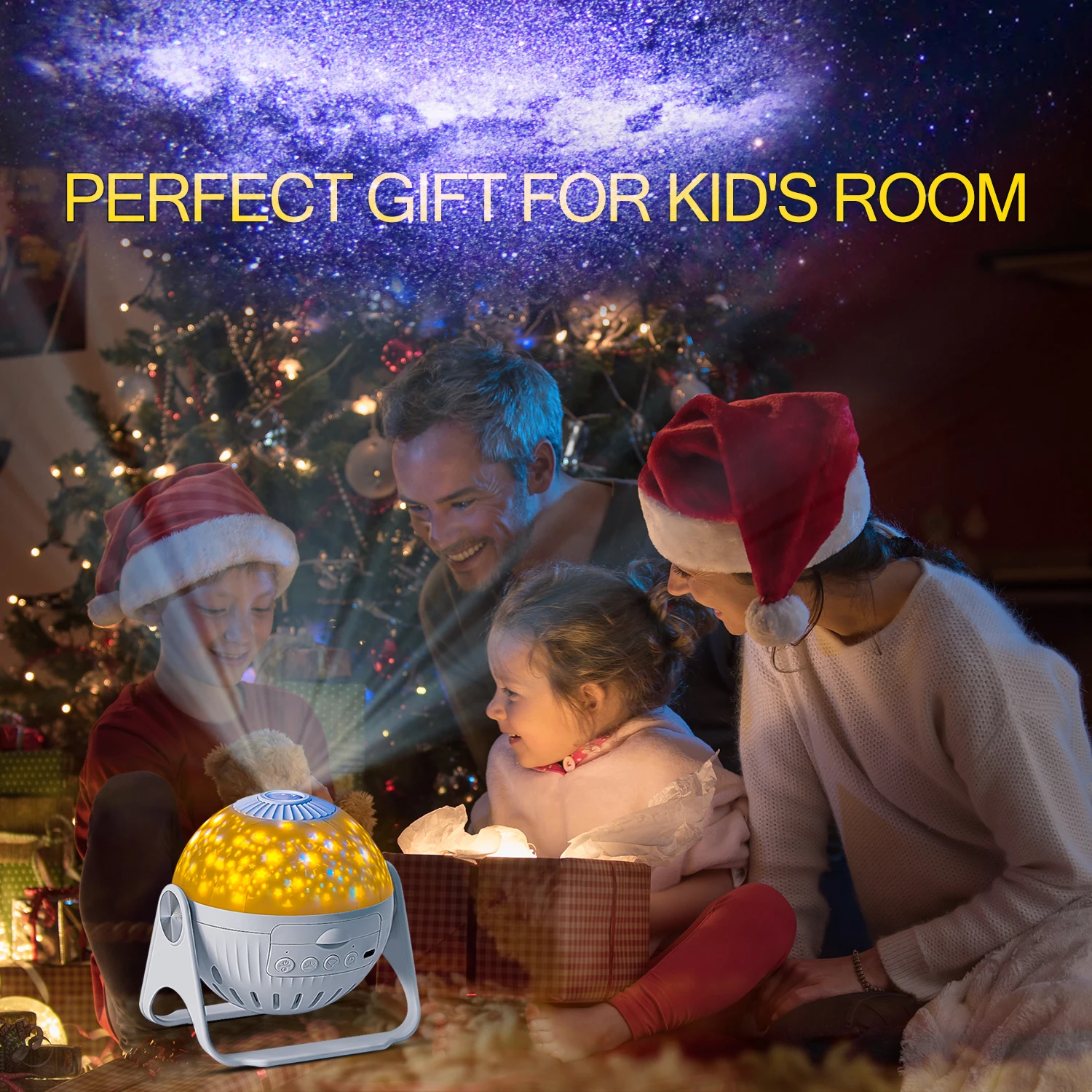 Star Planetarium 7 in 1 360 Adjustable with Planets Nebulae Moon for Kids Room Decor Night Light Ambiance Galaxy Projector