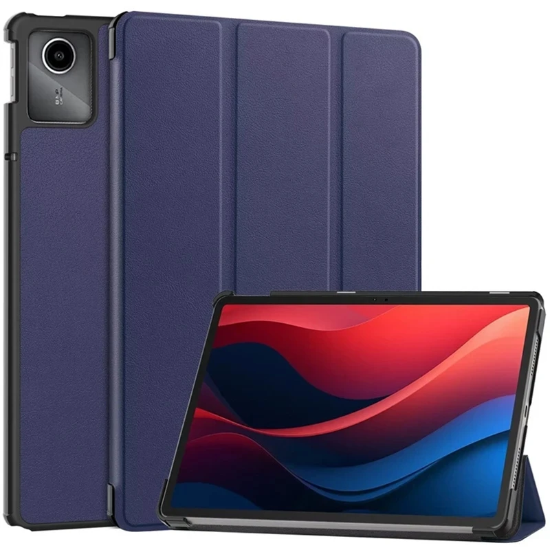 Tablet For Lenovo Tab M11 Case With Pen Holder Folding Stand Acrylic TPU Back Cover For XiaoxinPad Xiaoxin Pad 2024 Case 11 Inch Dark Blue Xiaoxin Pad 2024 - View #4