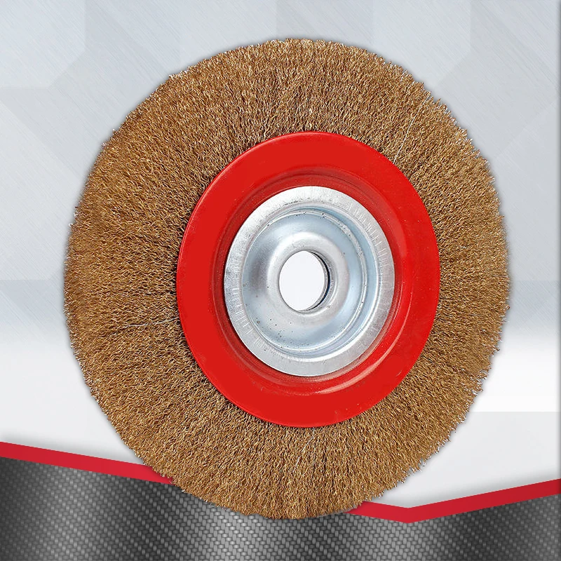 Bench Grinder Abrasive Circular Disc Crimped 0.3mm Iron Wire Brush for Cleaning Block Paving