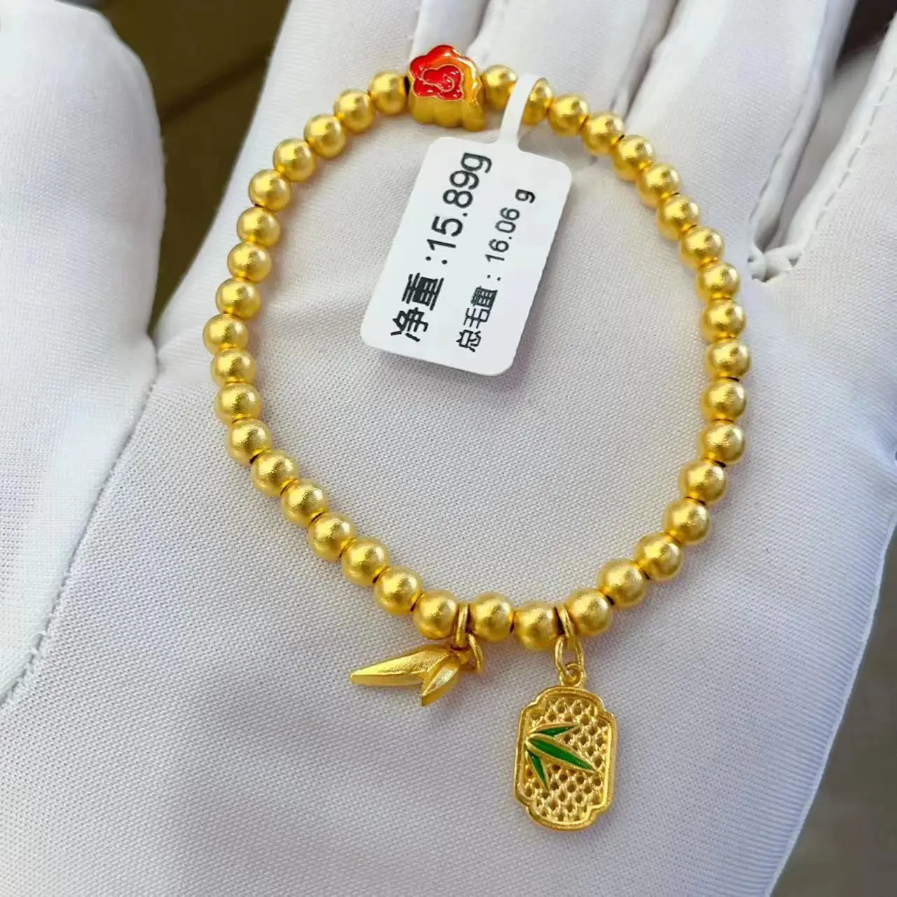 Made in China 24K real gold bracelet customization 999 real gold bracelet manufacturing Gold jewelry accepts OEM customization