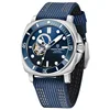 Blue leather belt