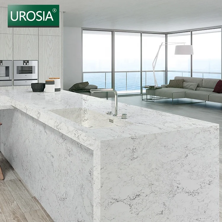 Cheap Price Kitchen Countertops Carrara White Calacatta Artificial Quartz  Stone Slab