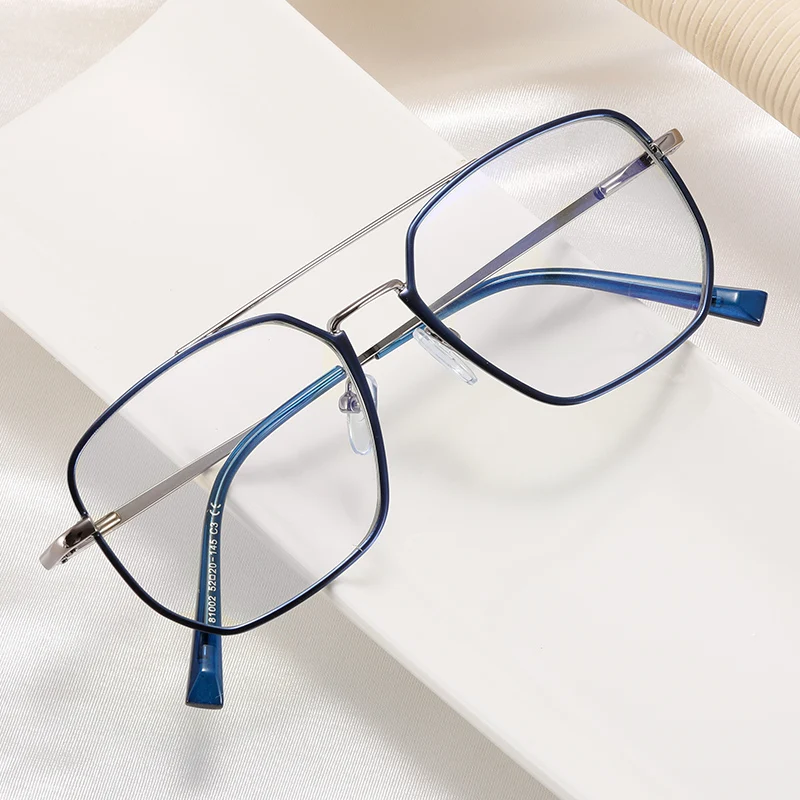 Blue metal eyeglass frames online