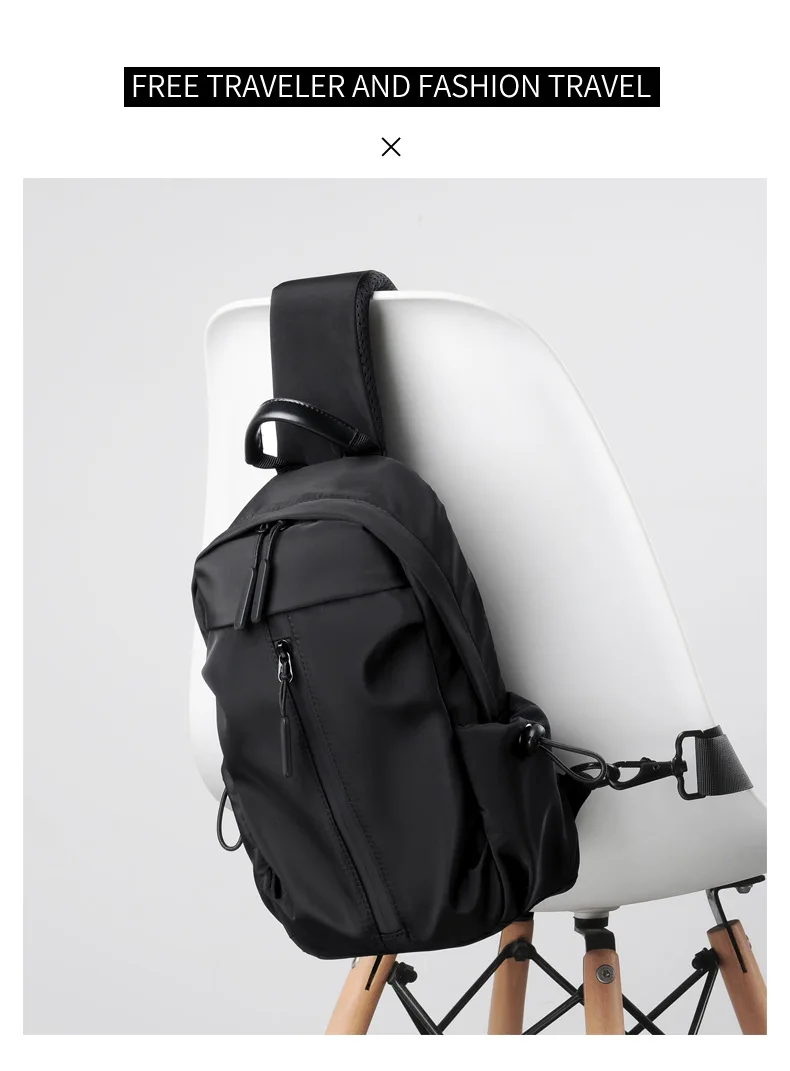 Men's new trendy business and leisure multi-function business travel single shoulder messenger bag