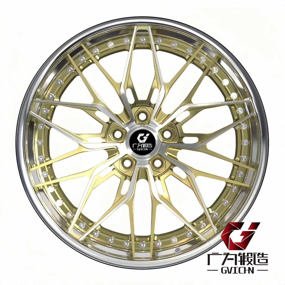 GVICHN Customized High quality Concave Design forged wheels rims 19 20 21 22 23 inch 2 Piece Brushed Forged Car Wheels