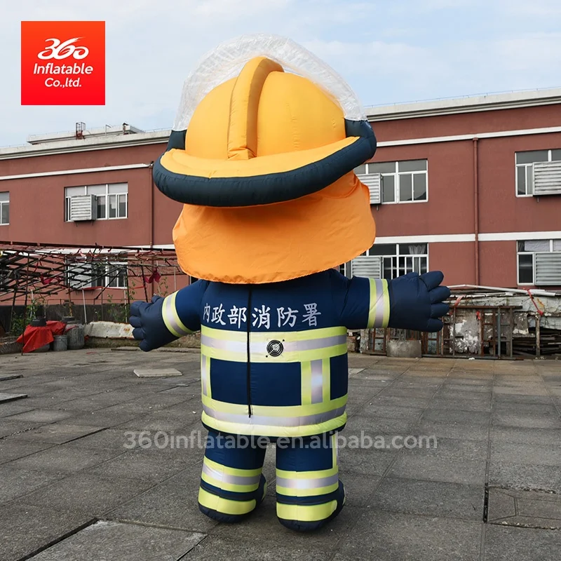 Firefighter Customize Huged Inflatable Costume for Propagandizes Promotion,Custom Giant Cartoon Firefighter Inflatable Fireman