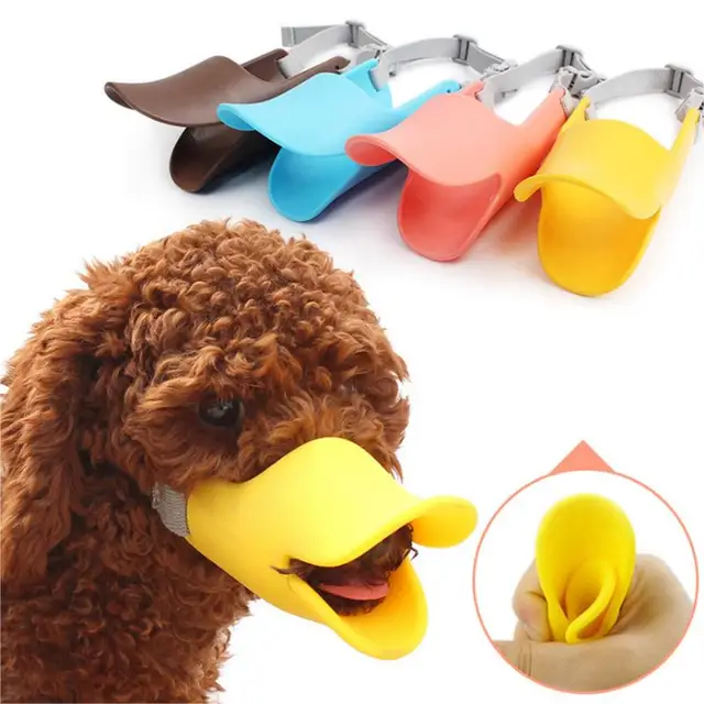 Lovely Pet Manufacturers Wholesale Supplies Soft Silicone Duck Muzzle Anti-Bite Non-Grinding Pet Dog Muzzle