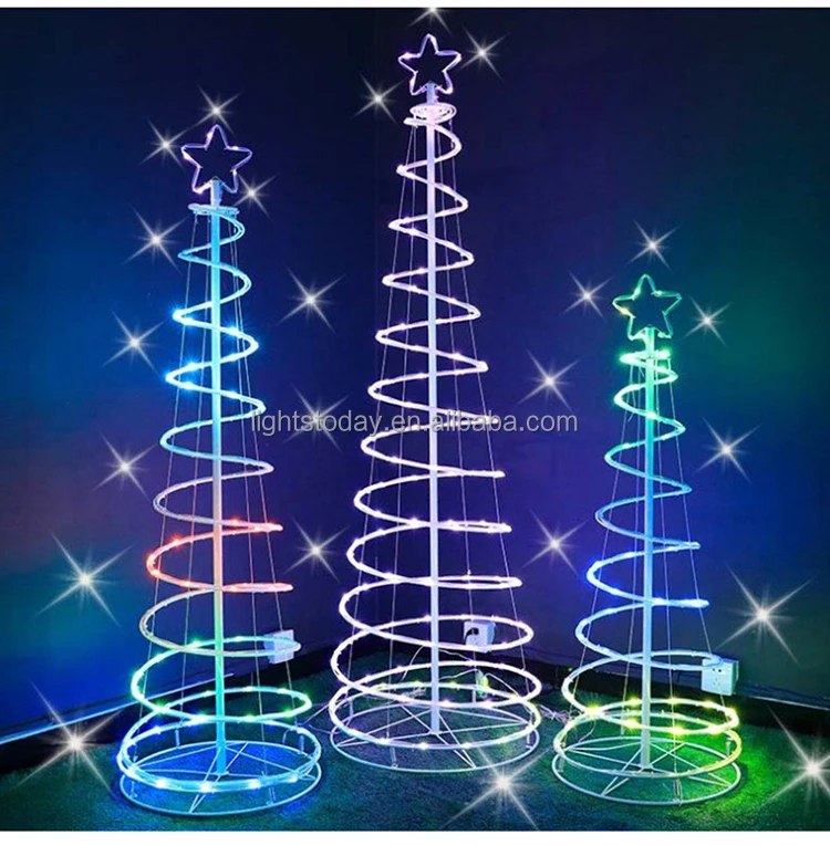 Led Lighted Spiral Christmas Tree Rgb Spiral Tree Light Christmas