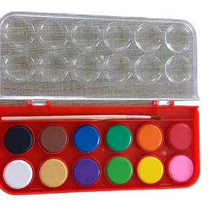 Unique Design Hot Sale Solid 12 Colors Watercolor Painting Professional Watercolor Paint Bright color