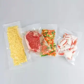 Custom Nylon Vaccum Seal transparent grain vacuum cooked food Packaging Biodegradable Bag For Beef Lamb Packing