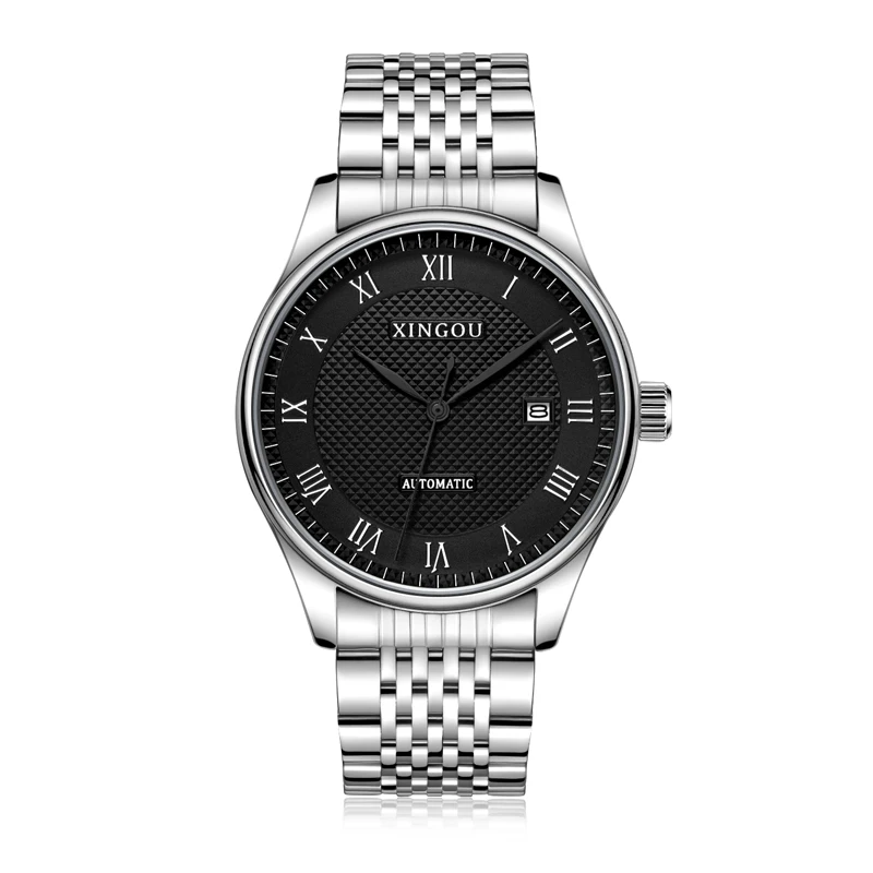 Top Brand XINGOU 8038 Men Analog Watches Dress Business Single Calendar Luminous Hands Automatic Mechanical Watches for Men