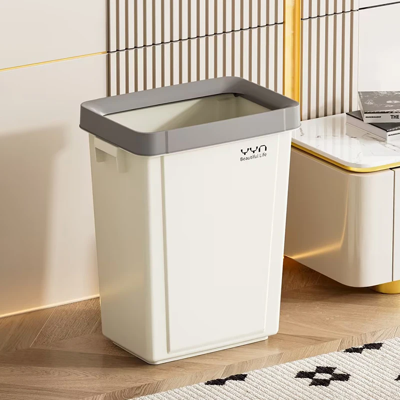 Unique Durable Plastic Room Service Garbage Can Big Size Trash Bin Paper Waste Bin with Swing Lid