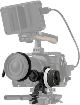 SmallRig Mini Follow Focus with A/B Stops & 15mm Rod Clamp and Snap-on Gear Ring Belt for DLSRs and Mirrorless Cameras 3010 detail image