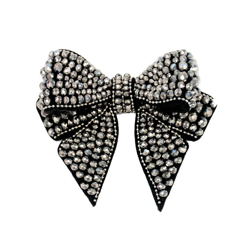 Handmade Designer DIY Crystal Patch Sew-On Rhinestones Cute Bow Bling  Diamond Patches for Shoes for Shoes Decoration