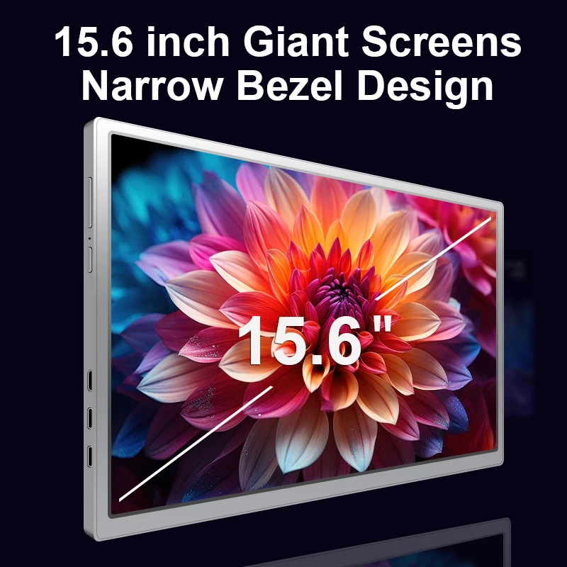 Expandable Bracket FHD Plug and Play Portable LED Screen Folding Monitor 15.6 Inch Multi-screen Triple Monitor for Laptops