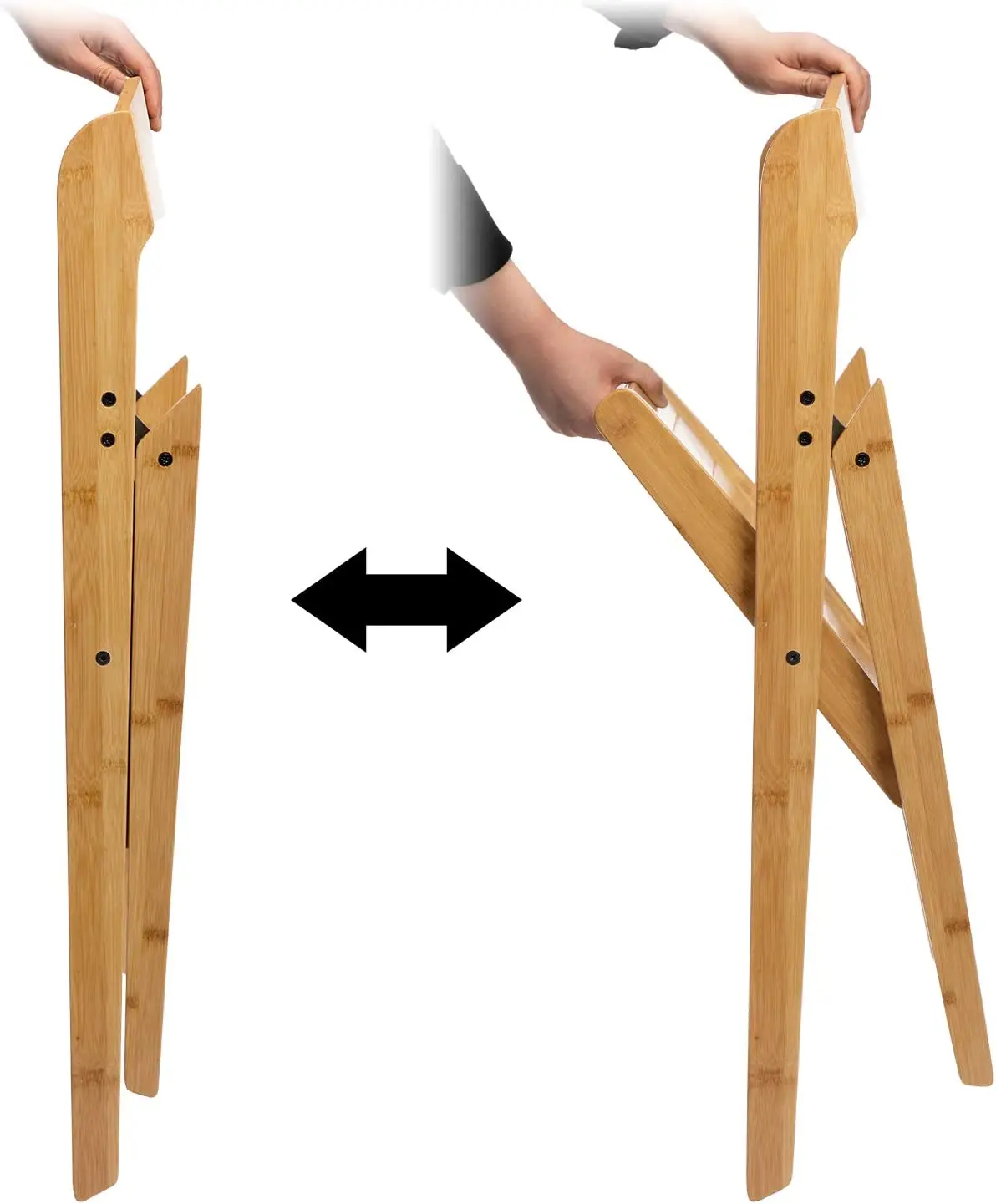 product modern bamboo folding stool natural shower bench foot rest for seating for home and living room furniture-2