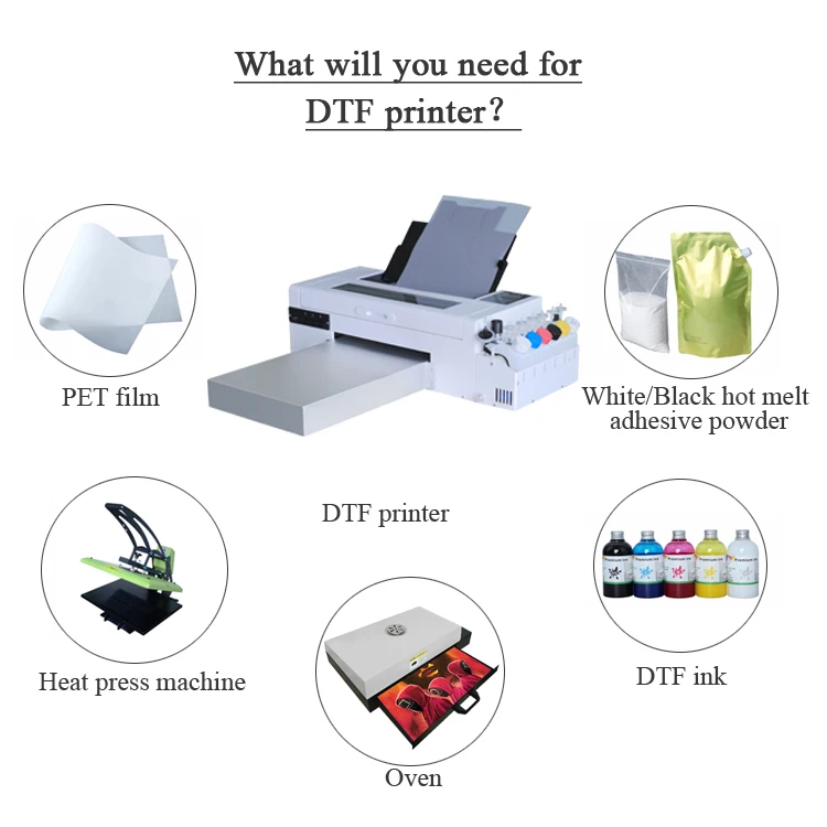 A3 A4 Direct To Film L1800 Digital Printers Direct To Film Printing Machine With White Ink 7509