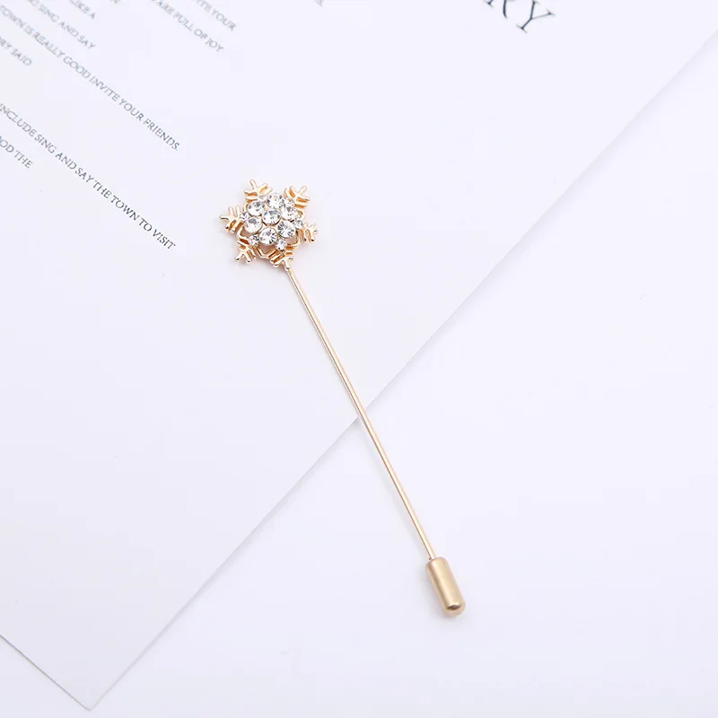 20 Long Types Pearl and Crystal Brooch Pins Handmade Muslim Hijab Safety Lapel Flower Pin