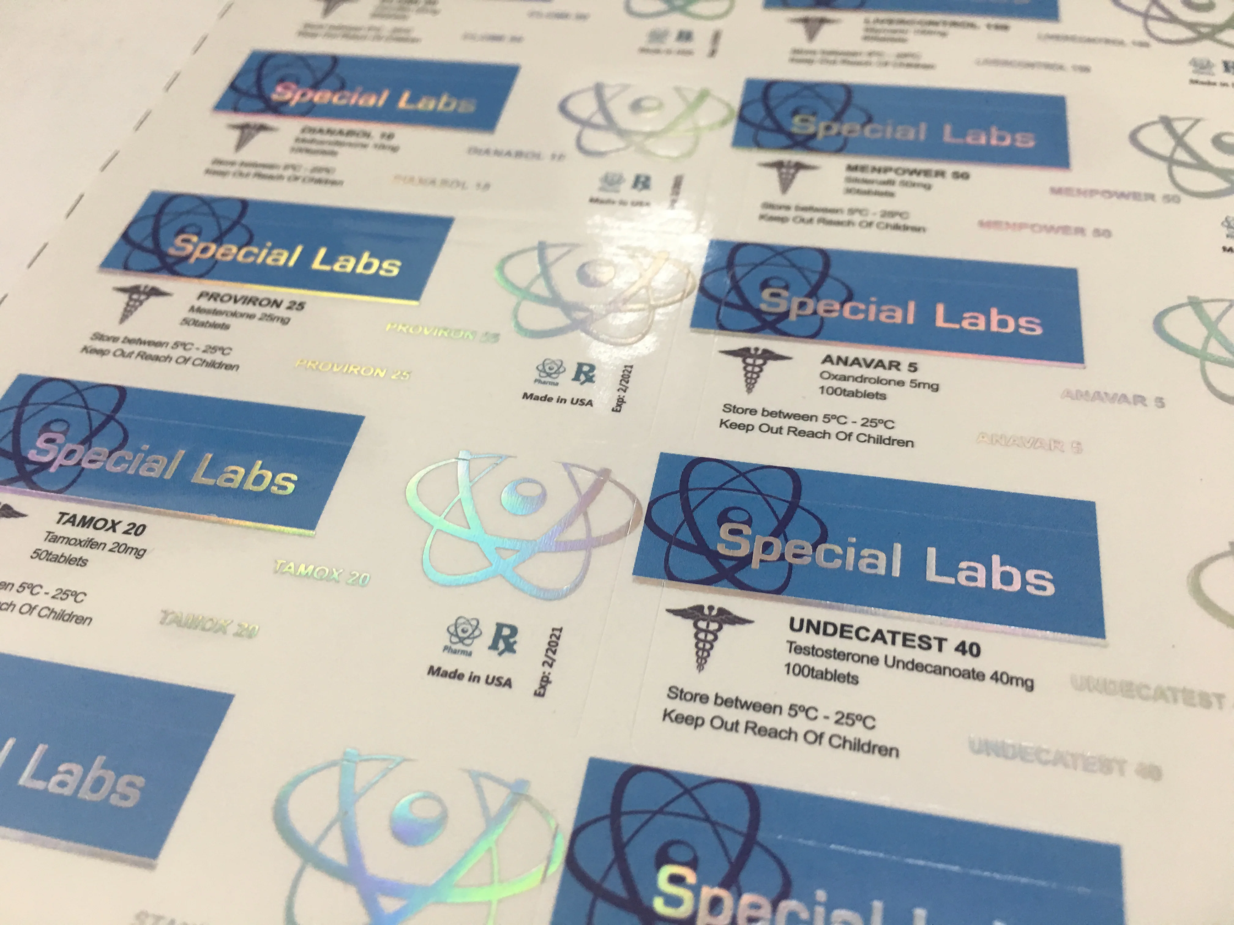 качество дешевые наклейки с использованием медицины пользовательское дизайнерское имя покрытием этикетки голограмма