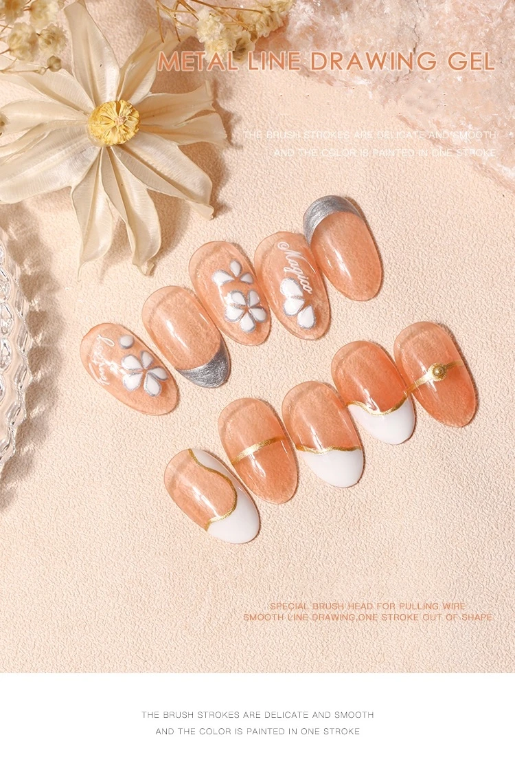 Mybeautynails Wholesales Metallic Liner Gels Paint 6 Colors Gel Nail