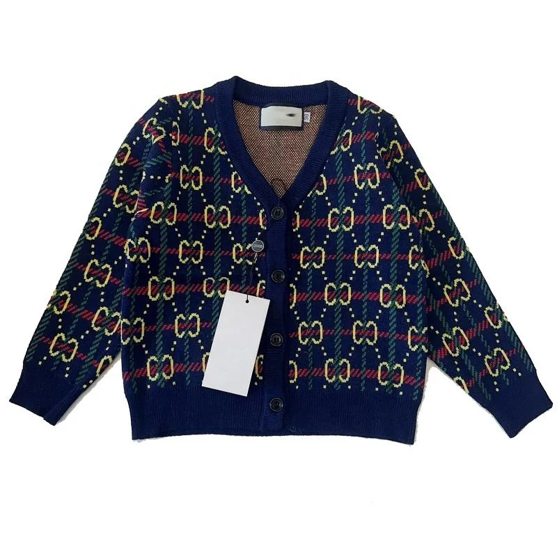 Autumn Luxury Designer Cardigan Sweater Coat for Thin Girls Rainbow  Contrast Colors Knitted Brand Name Rainboac Coat